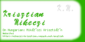 krisztian mikeczi business card